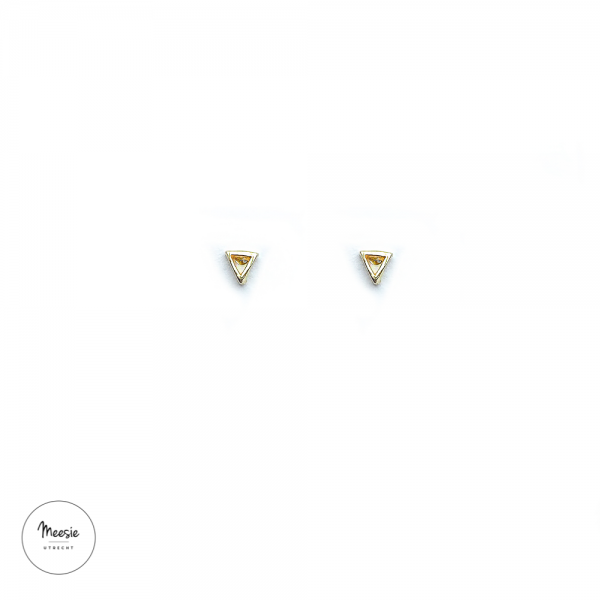 Studs: Bermuda Driehoek goud op zilver - 3 paar Studs: Bermuda Driehoek goud op zilver - 3 paar